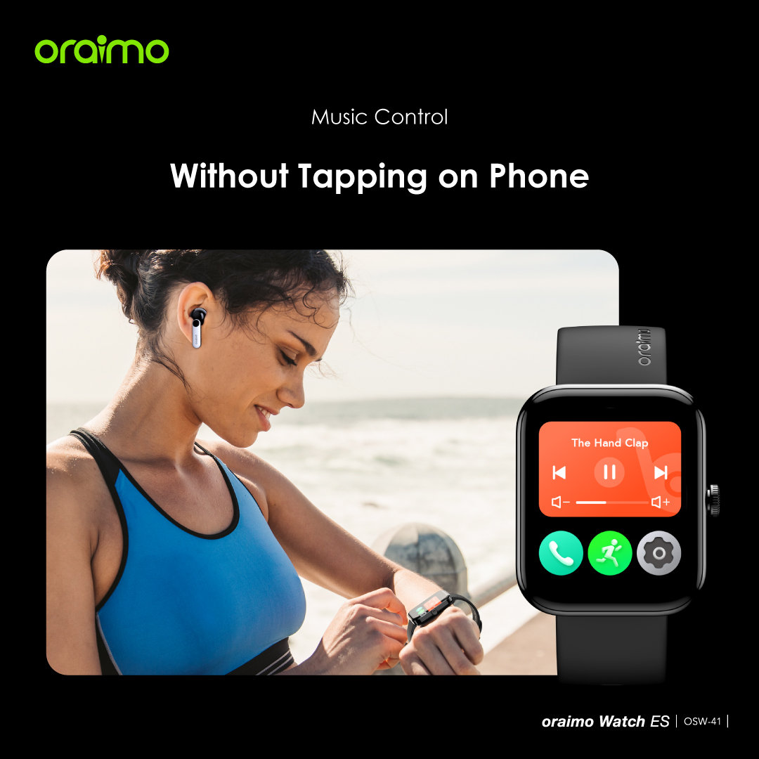 oraimo Watch ES 1.78'' AMOLED Screen GPS Bluetooth call IP68 Waterproof